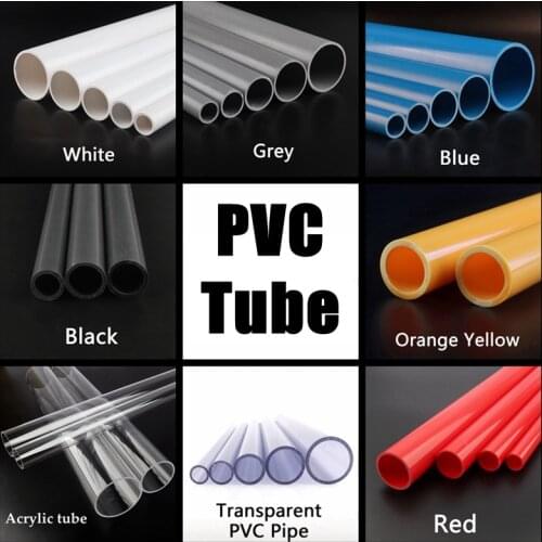 2pcs O.D 16~90mm PVC Pipe Aquarium Fish Tank Water Supply PVC Tube Garden Irrigation Watering Fittings Planting Frame 50CM Long