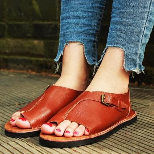 New Women Sandals Flat Buckle Gladiator Summer Ladies Fashion Open Toe Plus Size Rome Shoes Female Casual Clip Toe Footwear