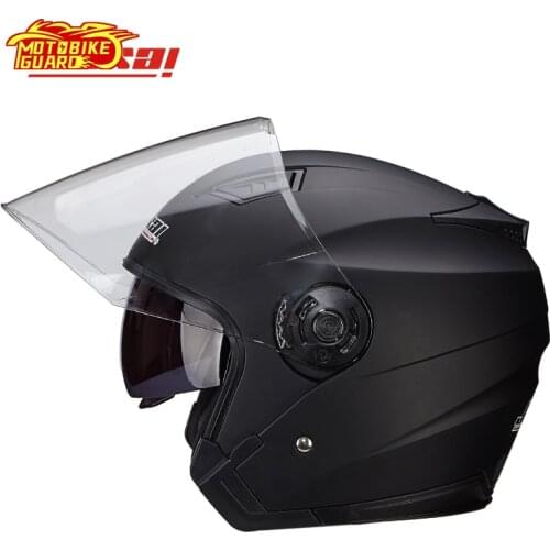 Motorcycle Dual Lens Helmets Bike Riding Open Face Half Helmet Kart Scooter Motorbike Moto Bike Casque Men Women Helmet