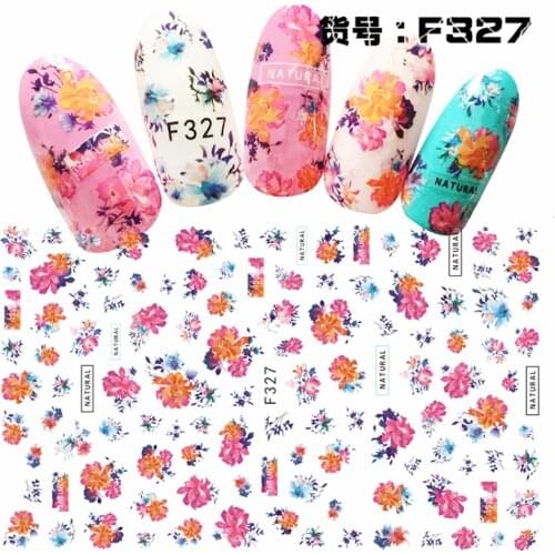 UPRETTEGO SUPER THIN SELF ADHENSIVE 3D NAIL ART NAIL SLIDER STICKER TROPICAL PLANT PALM DOLPHIN FLOWER GEARS F323-332