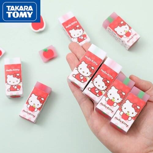 TAKARA TOMY fashion cute cartoon hello Kitty sandwich eraser simple and creative childrens learning tool eraser