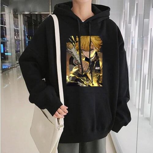 Agatsuma Zenitsu Demon Slayer Print Hoodies Sweaetshirts Men Oversized Winter Tracksuit Streetwear Women Fashion Casual Hoodies