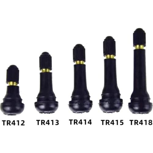 10PCS TR412 413 414 415 418 Snap-in Car Tubeless Tyre Valve Stems Rubber Copper Vacuum Tire Air Valve for Auto Motorcycle Moto
