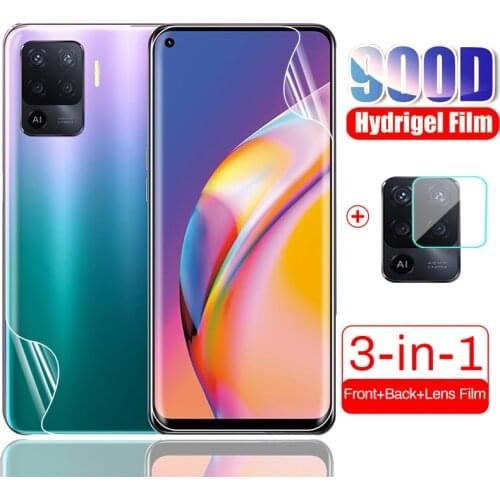 For oppo reno 5 reno5 lite 5lite film hd front back screen protectors camera film not glass 6.43" opo reno5 lite hydrogel film