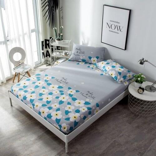 100%cotton Mattress Pad Protector Mattress Cover Fitted Sheet Separated Water Bed Linens With Elastic Rubber