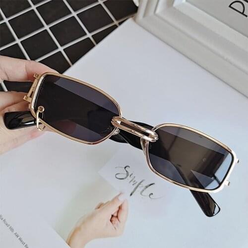 Womens Sunglasses Outdoor Casual Glasses Square Frame Trendy Eyewear with Metal Earrings Sunglasses Travel Sport Sunglass