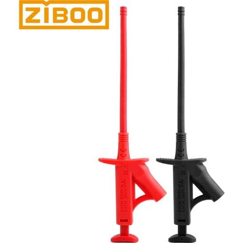 ZIBOO ZB-T15 Flexible Test Hook Clip,IC Test Clip Grabbers Probe Jumper,High Voltage Clip Insulated for Automobile Inspection