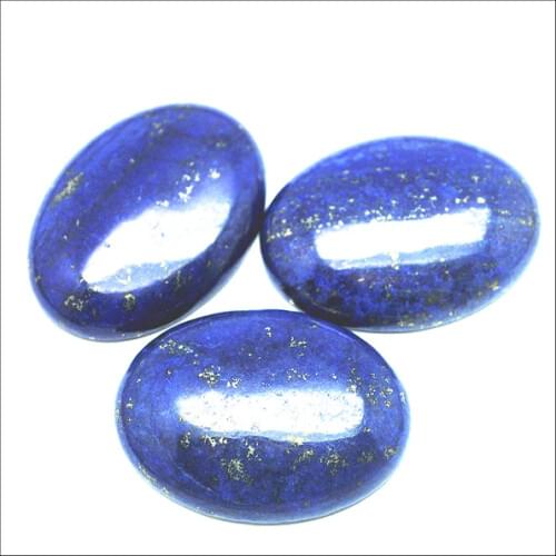 5pcs Free Shipping Natural Lapis Lazuli Gem Stones oval shape Cabochon CABS No Drilled Hole Jewelry Making for selling beads