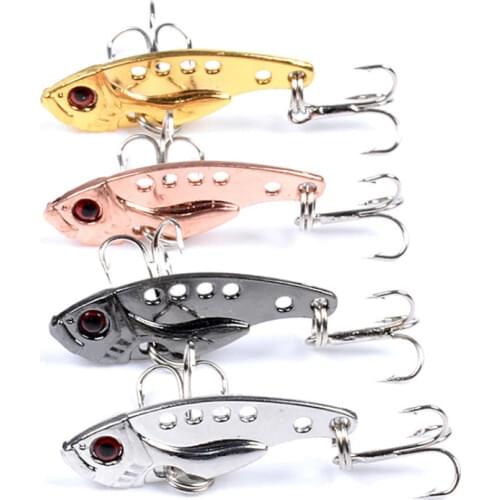 1pcs Metal VIB 3.5G/3.5CM Fishing Lure Mini Vibration Spoon Spinner Crankbait Bass Artificial Hard Bait Cicada FishingTackle