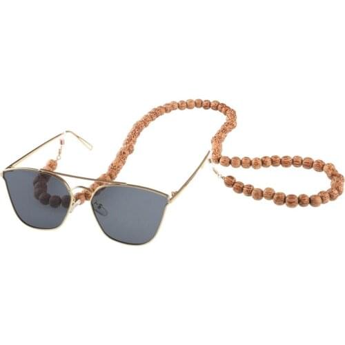 JGL0014 round beads glasses chain fashion Handmade Chain Glasses Holder Women Elegant Lanyards Europe Eyewear Accessories