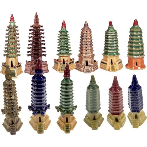 Home Decoration Crafts Figurines Miniatures Ceramics Vintage Bonsai Buddhism Pagoda Rockery Accessories Aquarium Decorate