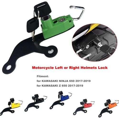 For KAWASAKI Z650 Z 650 NINJA 650 2017 2018 2019 Motorcycle Anti-theft Security Alloy Helmet Lock Mount Hook with 2 Keys
