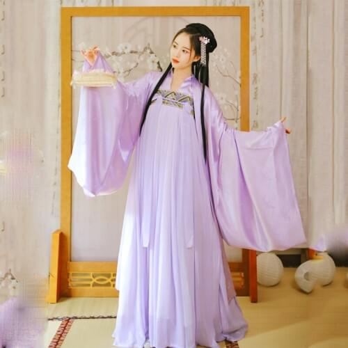 Women Hanfu Traditional Chinese Dance Costumes Folk Dance Costume National Costume Hanfu Dress Performance Clothing SL1723