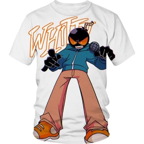 Hot selling Friday Night Funkin Tshirt Casual Unisex 3D print T-shirt Harajuku Streetwear shirt Video Game Fashion boys tshirt