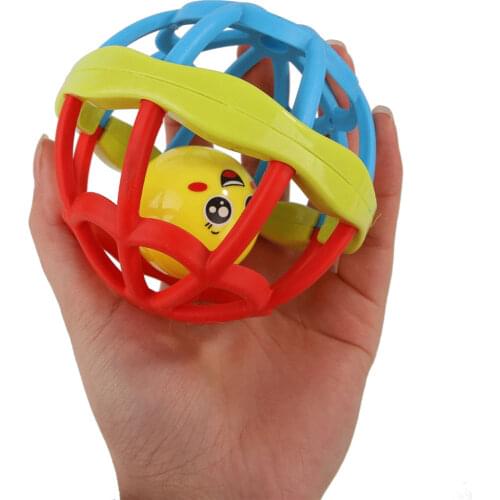 2 Colors Cat Toys Ball with Bell Silica Gel Chewing Interactive Training Toys Kitten Rattle Scratch 9mm Plastic Pet Supplies