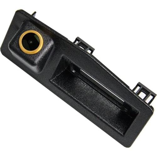 Misayaee Golden HD 1280x720P Car Rear View Reverse Backup Camera Trunk Handle for Cadillac ATS-L 2014 2015 2016 Night Vision