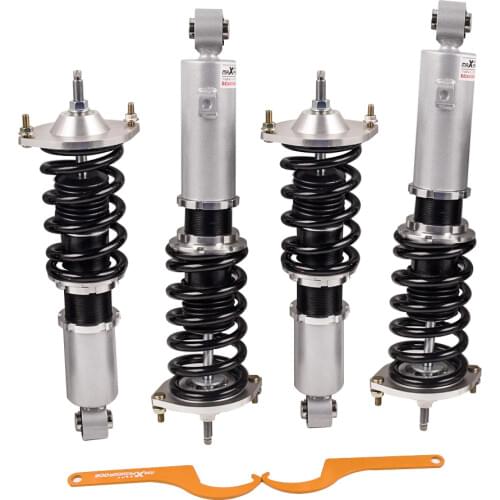 24 Ways ADJUSTABLE COILOVER Spring Set FOR MAZDA MX5 MIATA MK1 NA 1989-2005 for Miata MX5 90-05 NA6C NA8C Grey Suspensio Struts