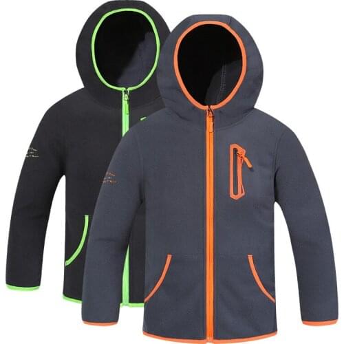 Jacket For Boy Casual Boy Sports Windbreaker Polar Fleece Hoodies Jacket Children Cotton Thick Zipper Outwear Jacket For Kid Hot