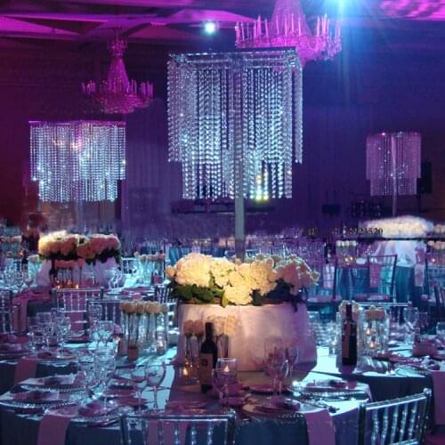 90cm Tall Square Table Centerpiece Flower Stand Wedding Decoration 10 pcs/lot