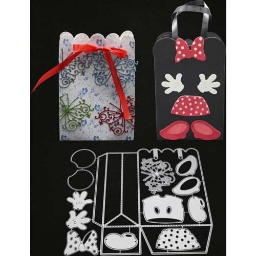 YINISE Metal Cutting Dies For Scrapbooking Stencils Gift Bag Scrapbook CUT DIY Paper Card Party Decoration Embossing Die Cuts
