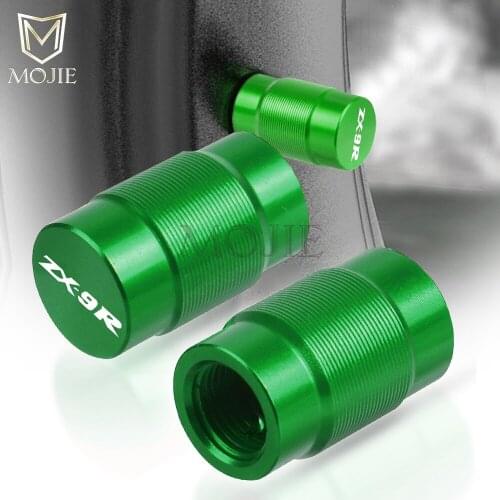 Motorcycle CNC Vehicle Wheel Tire Valve Air Port Stem Caps Covers Plug For Kawasaki ZX9R ZX 9R ZX-9R 2019 2018 2016 2015 2014