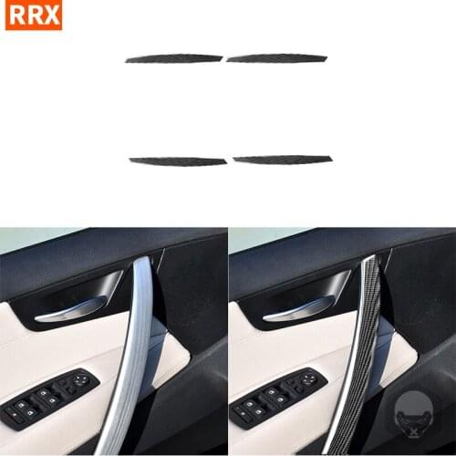 For BMW X3 E83 2004 2005 2006 2007 2008 2009 2010 Carbon Fiber Stickers Door Handle Push Trim Strips Interiors Car Accessories