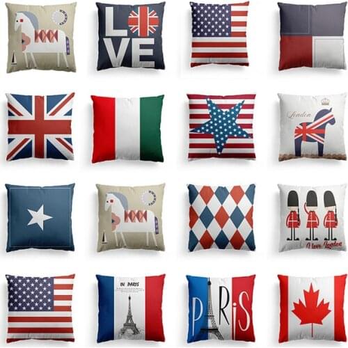 American sofa pillow cover without pillow core living room European meter flag Mediterranean bay window pillow British style