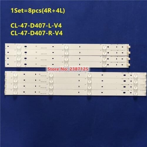 100% New LED Baklight Strip For CL-47-D407-R-V4 CL-47-D407-L-V4 For 47inch 47PFL5708/F7 47PFG4109/78 47PFL3188 PT470H1-DUJFFE