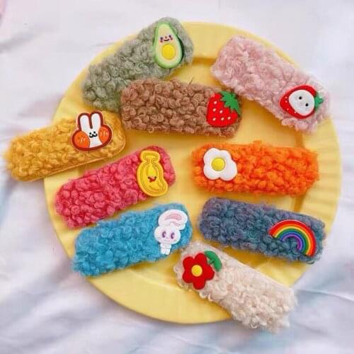 Length 8.5cm Headband Fluffy Cute Sweet Girl Hair accessories Candy Color Lady Accessories Hair band