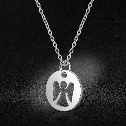 AAAAA Quality 100% Stainless Steel Angel Charm Necklace for Women Super Fashion Charm Jewelry Special Gift