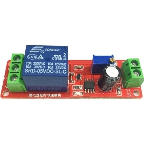 NE555 Timer Switch Adjustable Module 5V Delay Relay Shield Timing CPU 0-10S 0 to 10 Second 2200W Time Delay Relay Module