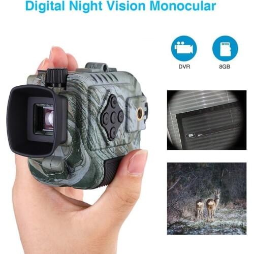 Portable Mini Infrared Digital Night Vision Device Monocular Hunting Scope DVR Video Camera with 8GB Card for Day Night Hunting
