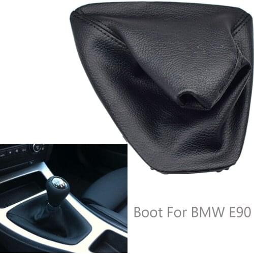 Gear Stick Knob Lever Shifter Fit For BMW E90 E91 E92 E93 With Gaiter Boot Real Leather Dust-Proof Cover