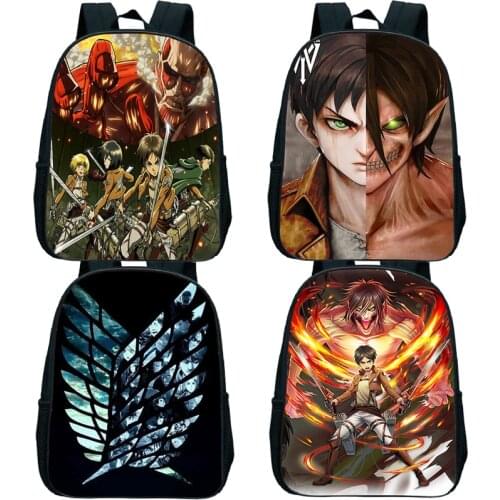 Anime Attack on Titan Backpack Lovely Cute Toddler School Bag Children Boys Girls Mini School Backpacks 12 Inch Primary Mochila