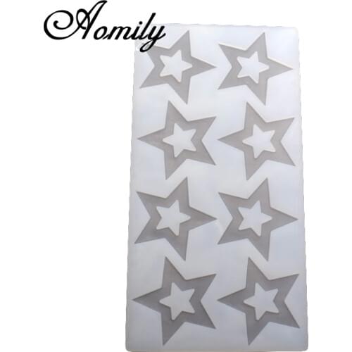 Amoliy Star Cake Chocolate Silicone Mold Cake Topper Epoxy Mold Moldes De Silicona Para Reposteria Baking Tools for Cakes