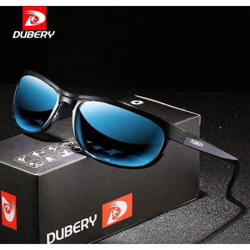 DUBERY Classic Sports Style Polarized Sunglasses Men Driving Night Vision Lens Sun Glasses Male Outdoor Photochromic Glasses H43
