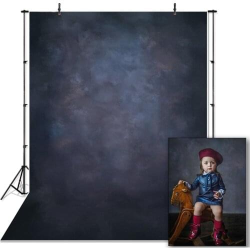 Old master backdrop for photography grungy dark blue soild color background for photobooth studio photocall canvas cloth prop