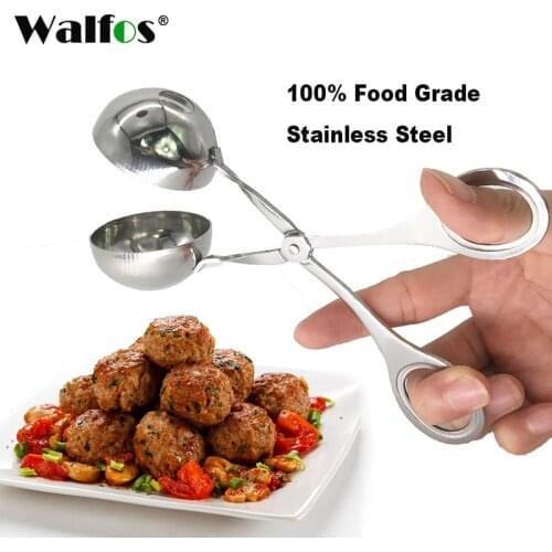 WALFOS FOOD GRADE Stainless Steel Convenient Meatball Maker Stuffed Meatball Clip DIY Fish Meat Rice Ball Maker