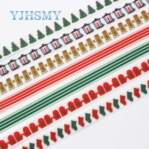YJHSMY G-18728-669,10 mm 10 yards Cartoon Ribbons Thermal transfer Printed grosgrain Wedding Accessories DIY handwork materials