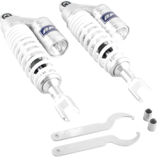 Motorbike Rear Air Shocks Replace Absorbers Clevis For Honda CB750 CB 750 350mm Eye to Eye of Clevis Model White 2PCS U Type