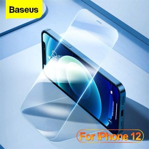 Baseus 2Pcs Screen Protector For iPhone 12 Pro Max 0.3mm Full Cover Tempared Glass Flim For iPhone 12 mini HD Transparent Glass
