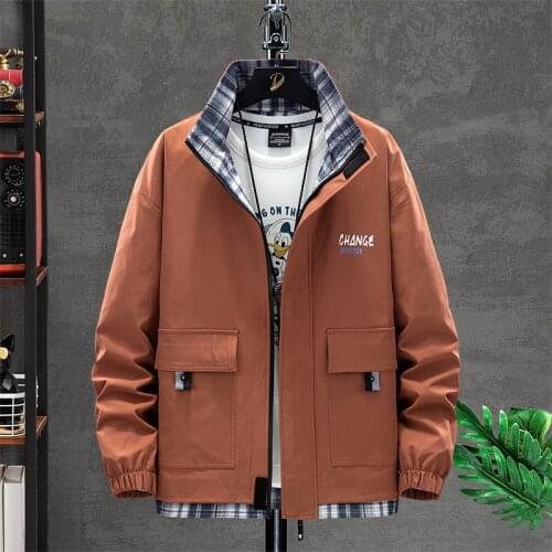 PlusSize10XL-M Harajuku Baseball Jacket Men Stand Collar Zipper Outwear Streetwear Hip Hop Coat Spring Oversized Korean Jackets