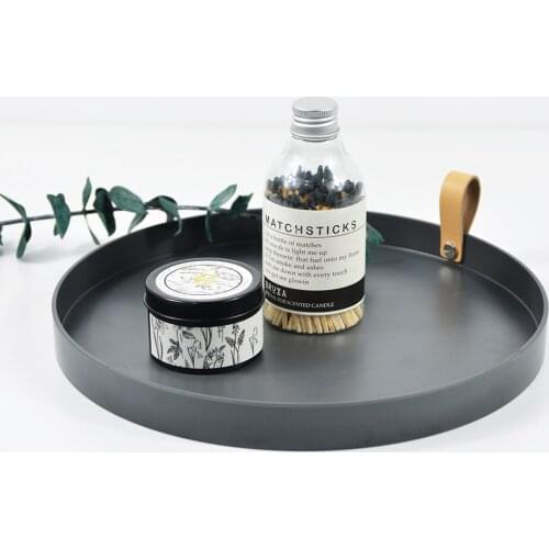 1 Piece Simple Solid Color Round Storage Tray Portable Bedroom Table Decorative Cosmetics Jewelry Sundries Display Organizer