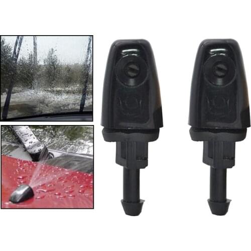 2x Front Headlight Washer Nozzle Direct Replace #GR1A518G0A Fits for Mazda 6 GG1 2003 2004 2006 2007 Black
