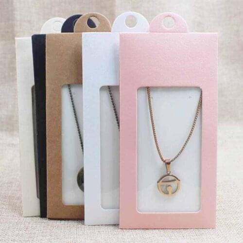 30PCS multi color jewelry package& display window box gift box with hanger necklace /earring jewelry packing window box