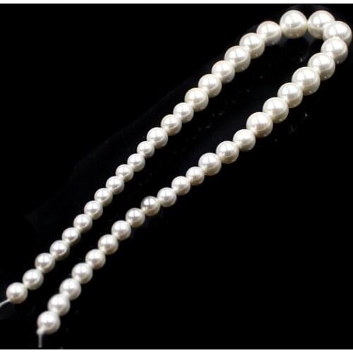 Free Shipping SR 8-16mm Graduated White Shell Pearl Natural Round MOP Jewelry Making Gemstone Beads Strand 15"