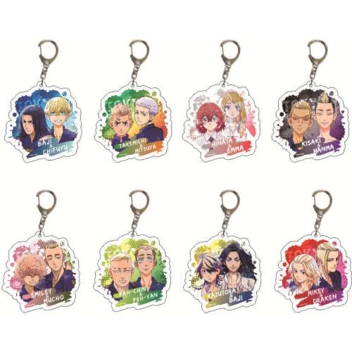 Anime Tokyo Revengers Cosplay Keychain Manjiro Ken Takemichi Hinata Atsushi Chibi Kawaii Bag Pendant Fans Collection Props