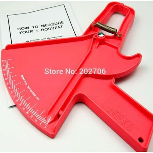 Fast shipment! Red color Slim Guide skinfold caliper Measure Body Fat Tester Keep Health Fitness 5pcs/lot