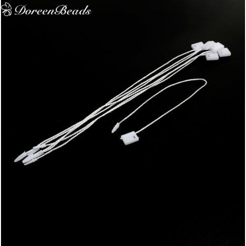 DoreenBeads Polyester Hang Tag Snap Lock Pin White 18cm(7 1/8") x 0.8cm( 3/8") 1 Packet(About 950 Pieces)