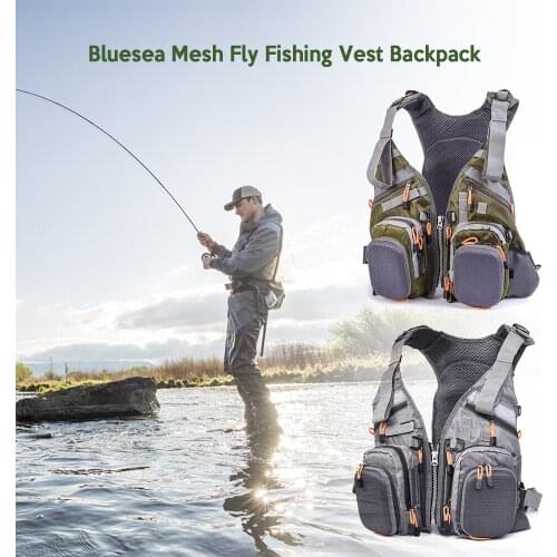 Breathable Fishing Vest Outdoor Sports Fly Swimming Adjustable Vest Fishing Tackle Outdoor Sport Fishing Vest Men